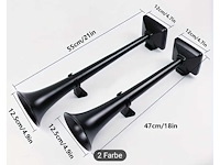 Hadley - luchthoorn - toeter claxon - hadley nieuwe luchthoornset met dakdoorvoer - afbeelding 1 van  5
