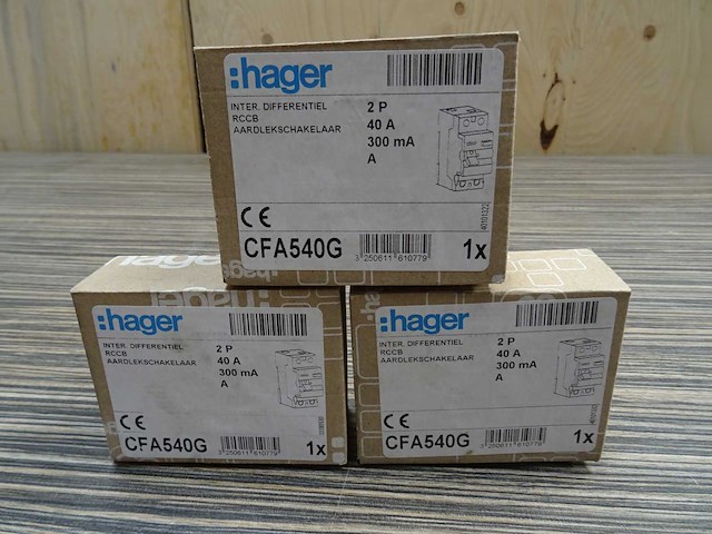 Hager - cfa540g - aardlekschakelaar - afbeelding 2 van  2