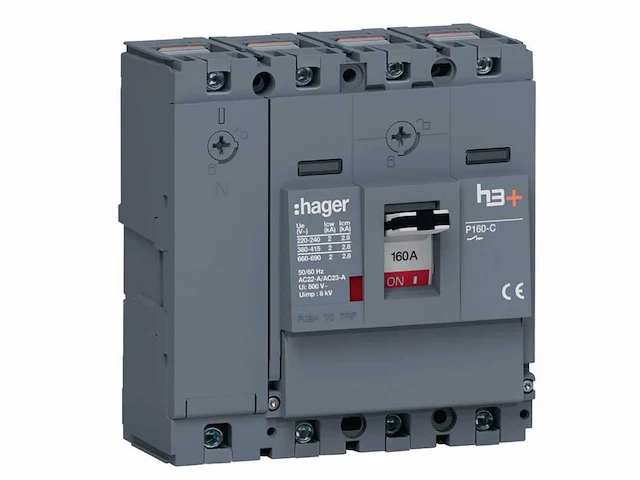 Hager - p160 4p 160a - vermogensschakelaar (11x) - afbeelding 1 van  2