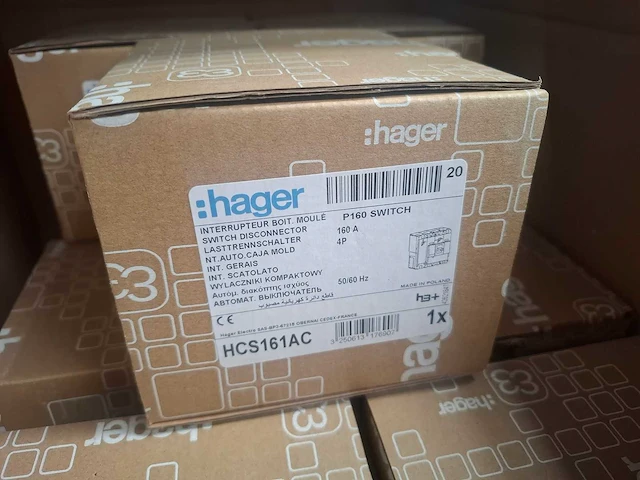 Hager - p160 4p 160a - vermogensschakelaar (11x) - afbeelding 2 van  2
