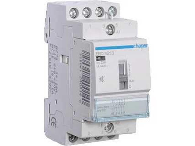 Hager magneetschakelaar 25a met handbed.4 maak geruisarm 24v ac 50/60hz (3x) - afbeelding 2 van  3