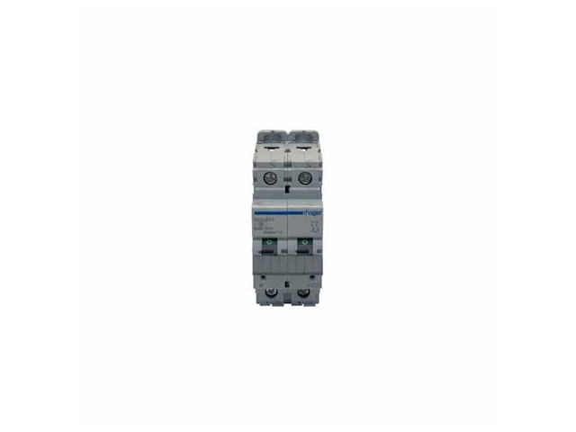 Hager mcb 2p 6/10ka d-10a 2m elektrische schakelaar - ngn210 - afbeelding 1 van  5