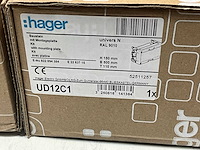 Hager ud12c1 bouwsteen, 150x500mm, met montageplaat verstelbaar (2x) - afbeelding 3 van  4