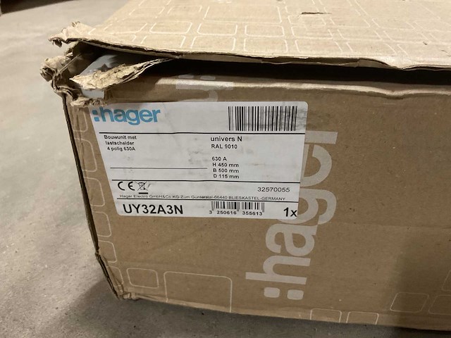 Hager uy32a3n 4-polige bouwunit lastscheider - afbeelding 2 van  2