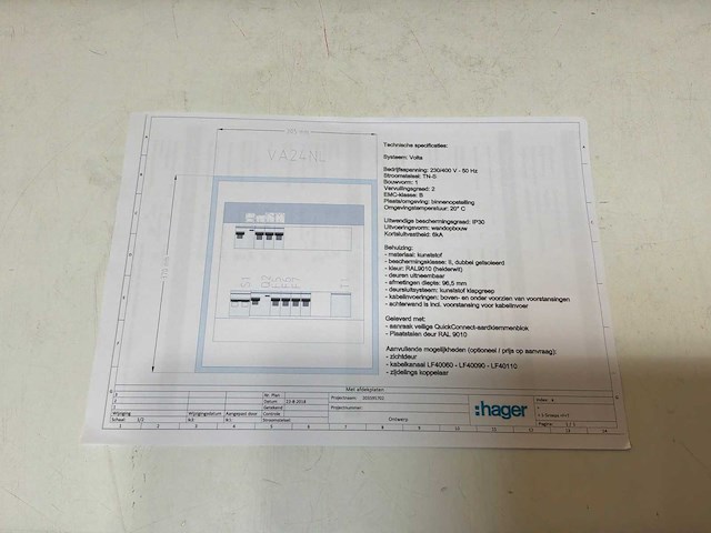 Hager va24cn opbouw verdeelkast - afbeelding 10 van  10