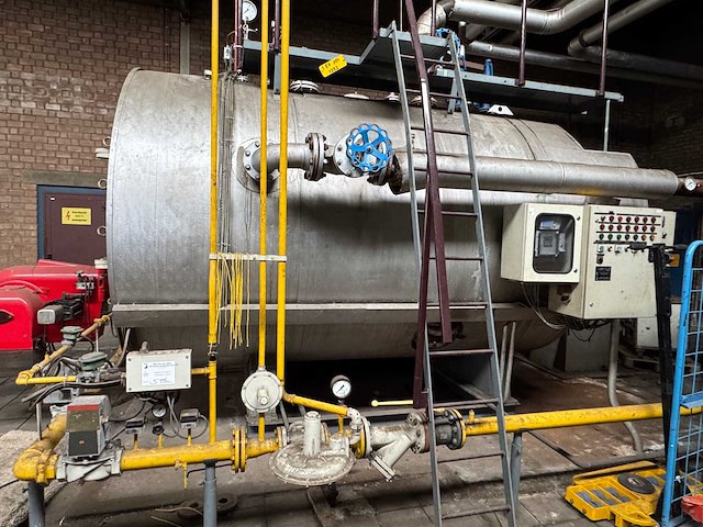 Hagomatic industriële stoomketel - v.v weishaupt rgms9/1-d gasbrander + kanaalwerk - afbeelding 5 van  9