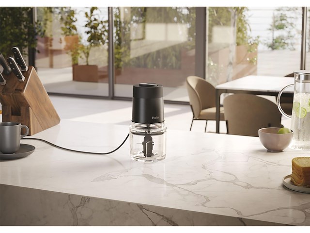 Haier hch5b1 011 elektrische hakmolen turbofunctie 0,5 l 550w zwart - afbeelding 2 van  3