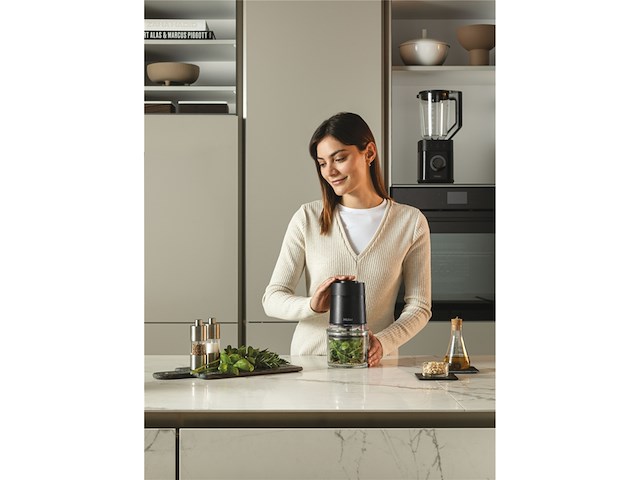 Haier hch5b1 011 elektrische hakmolen turbofunctie 0,5 l 550w zwart - afbeelding 3 van  3