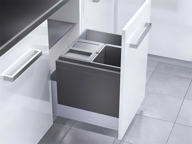 Hailo as triple xl 500 multi-prullenbak afvalsysteem donkergrijs - afbeelding 1 van  5