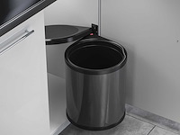 Hailo mono as grijs zwart 3515071 afvalemmer 15l draaideurkasten - afbeelding 1 van  5