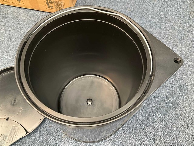 Hailo mono as grijs zwart 3515071 afvalemmer 15l draaideurkasten - afbeelding 4 van  5