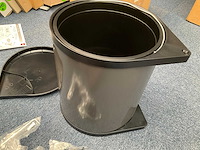 Hailo mono as grijs zwart 3515071 afvalemmer 15l draaideurkasten - afbeelding 4 van  4