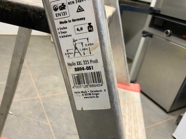 Hailo xxl 225 profi aluminium uitzettrap - afbeelding 5 van  5