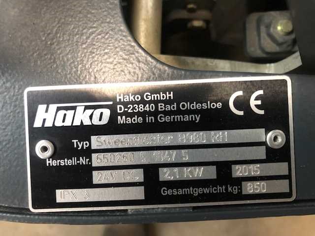 Hako - sweepmaster b980 rh - hooglosser bj.2015 veegmachine. - afbeelding 2 van  18