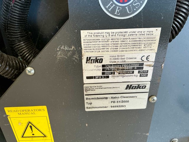 Hako cleanserv pb51/2000 polijstmachine - afbeelding 2 van  10