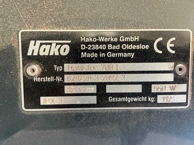 Hako hamster 700 borstelmachine - afbeelding 5 van  14
