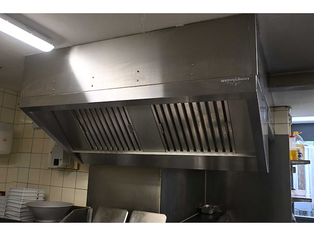 Hakvoort horeca rvs dubbele afzuigkap met afzuigmotor - afbeelding 2 van  6