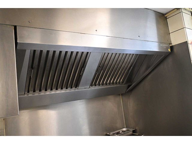 Hakvoort horeca rvs dubbele afzuigkap met afzuigmotor - afbeelding 3 van  6