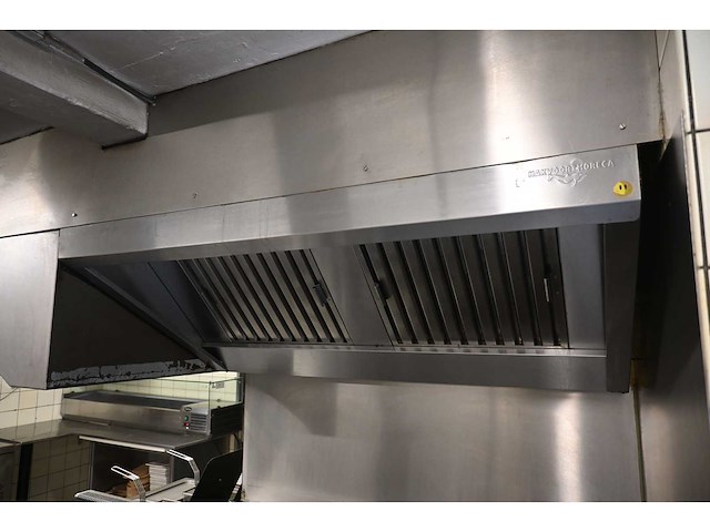 Hakvoort horeca rvs dubbele afzuigkap met afzuigmotor - afbeelding 4 van  6