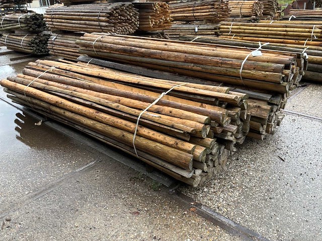 Half ronde palen 3000xø100-70mm (139x) - afbeelding 2 van  6