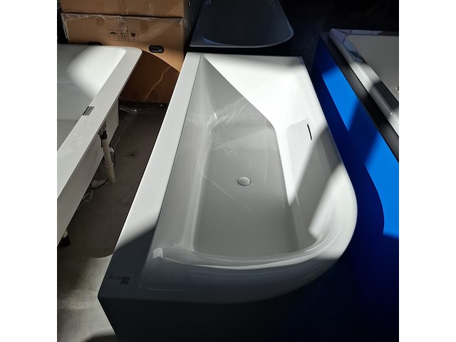 Half-vrijstaand ligbad (1 x ronde hoek) korver, zenn, wit - afbeelding 2 van  8