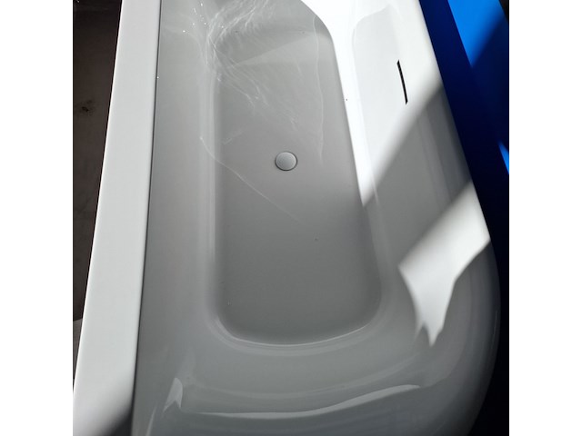 Half-vrijstaand ligbad (1 x ronde hoek) korver, zenn, wit - afbeelding 5 van  8