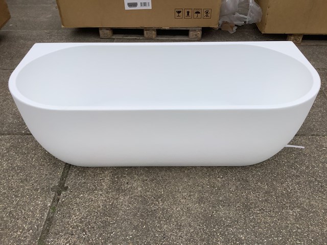 Half vrijstaand ligbad 180x80 cm wb, liora 21.3672, wit - afbeelding 1 van  6