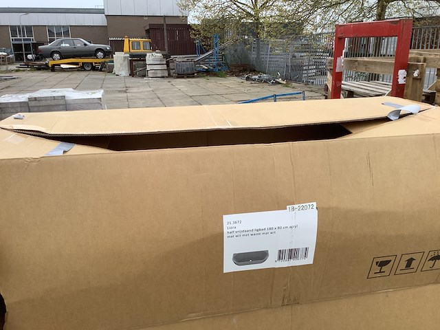 Half vrijstaand ligbad 180x80 cm wb, liora 21.3672, wit - afbeelding 2 van  6