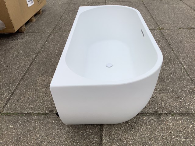 Half vrijstaand ligbad 180x80 cm wb, liora 21.3672, wit - afbeelding 4 van  6