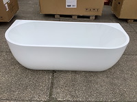 Half vrijstaand ligbad 180x80 cm, wit - afbeelding 3 van  9