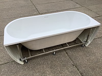 Half vrijstaand ligbad 180x80 cm, wit - afbeelding 6 van  9