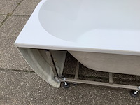 Half vrijstaand ligbad 180x80 cm, wit - afbeelding 9 van  9