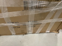 Half vrijstaand ligbad 180x80x58 cm, karo, 64.0002, wit - afbeelding 5 van  10