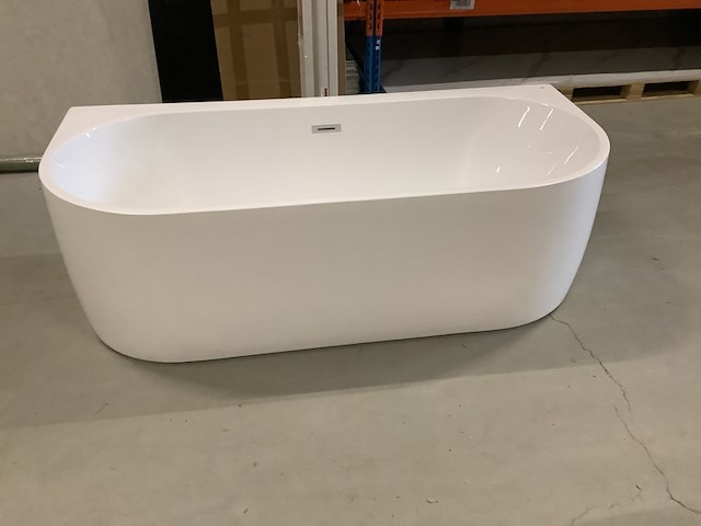 Half vrijstaand ligbad 180x80x58 cm, karo, 64.0002, wit - afbeelding 7 van  10
