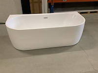 Half vrijstaand ligbad 180x80x58 cm, karo, 64.0002, wit - afbeelding 7 van  10