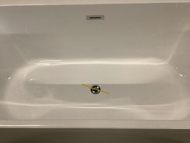 Half vrijstaand ligbad 180x80x58 cm, karo, 64.0002, wit - afbeelding 9 van  10