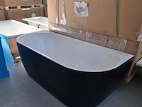 Half-vrijstaand ligbad (2 x ronde hoek) sanilux, moon, moon/black - afbeelding 4 van  8