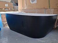 Half-vrijstaand ligbad (2 x ronde hoek) sanilux, moon, moon/black - afbeelding 5 van  8