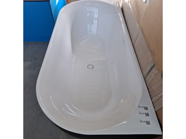 Half-vrijstaand ligbad (2 x ronde hoek) sanilux, moon, moon/black - afbeelding 6 van  8