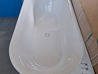 Half-vrijstaand ligbad (2 x ronde hoek) sanilux, moon, moon/black - afbeelding 6 van  8