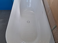 Half-vrijstaand ligbad (2 x ronde hoek) sanilux, moon, moon/black - afbeelding 5 van  9