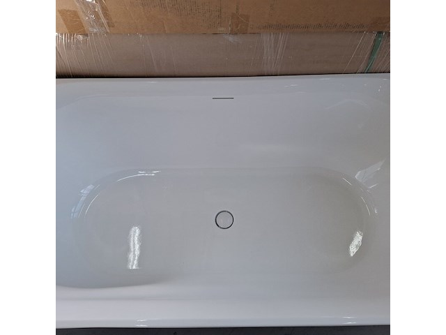 Half-vrijstaand ligbad (2 x ronde hoek) sanilux, moon, moon/black - afbeelding 6 van  9