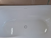 Half-vrijstaand ligbad (2 x ronde hoek) sanilux, moon, moon/black - afbeelding 6 van  9