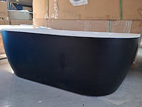 Half-vrijstaand ligbad (2 x ronde hoek) sanilux, moon, moon/black - afbeelding 9 van  9