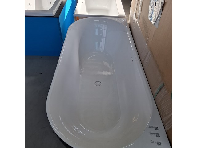 Half-vrijstaand ligbad (2 x ronde hoek) sanilux, moon, moon/black - afbeelding 7 van  10