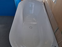 Half-vrijstaand ligbad (2 x ronde hoek) sanilux, moon, moon/black - afbeelding 7 van  10