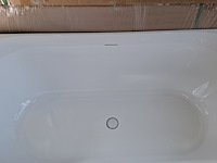 Half-vrijstaand ligbad (2 x ronde hoek) sanilux, moon, moon/black - afbeelding 8 van  10