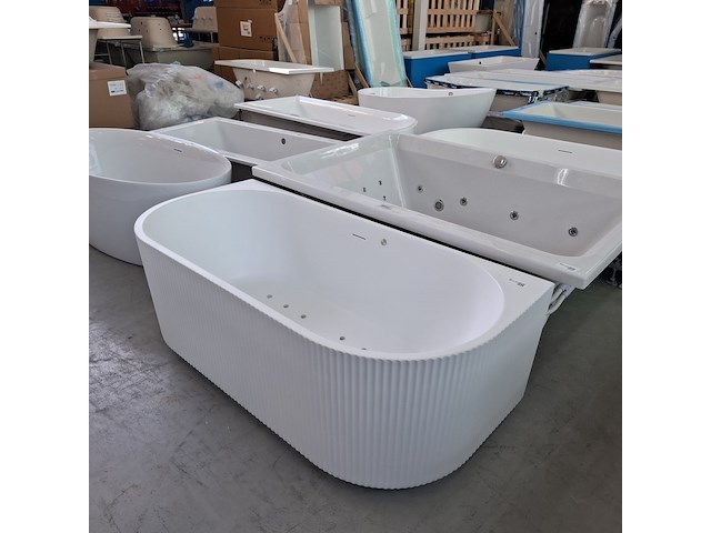 Half-vrijstaande whirlpool wiesbaden, rivi, mat wit - afbeelding 10 van  12