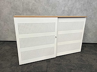 Halfhoge stalen akoestische schuifdeurkast - afbeelding 4 van  12