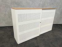 Halfhoge stalen akoestische schuifdeurkast - afbeelding 1 van  10